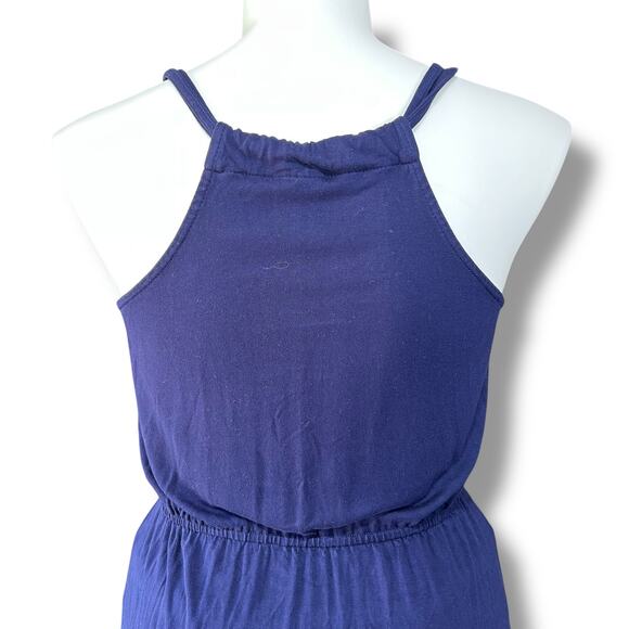 Old Navy Womens Blouson Dress Sleeveless Scoop Neck Knee Length Navy Blue Large - Picture 5 of 11